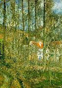 Camille Pissaro La Cote des Boeufs, The Hermitage Norge oil painting reproduction